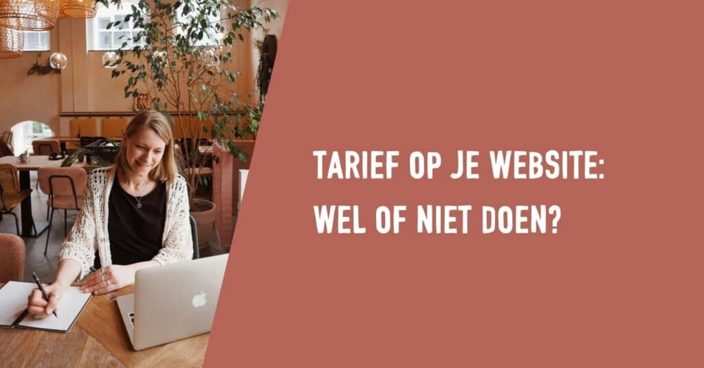 Tarief op je website: wel of niet doen?