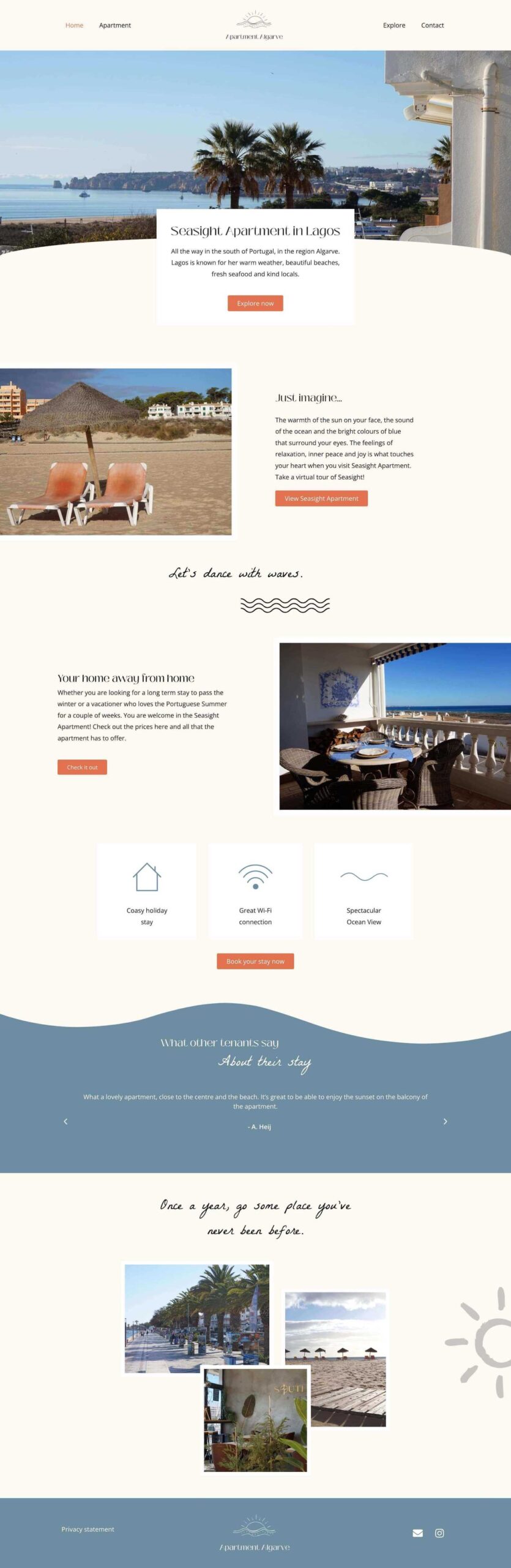 Website ontwerp: Vakantiewoning in Portugal